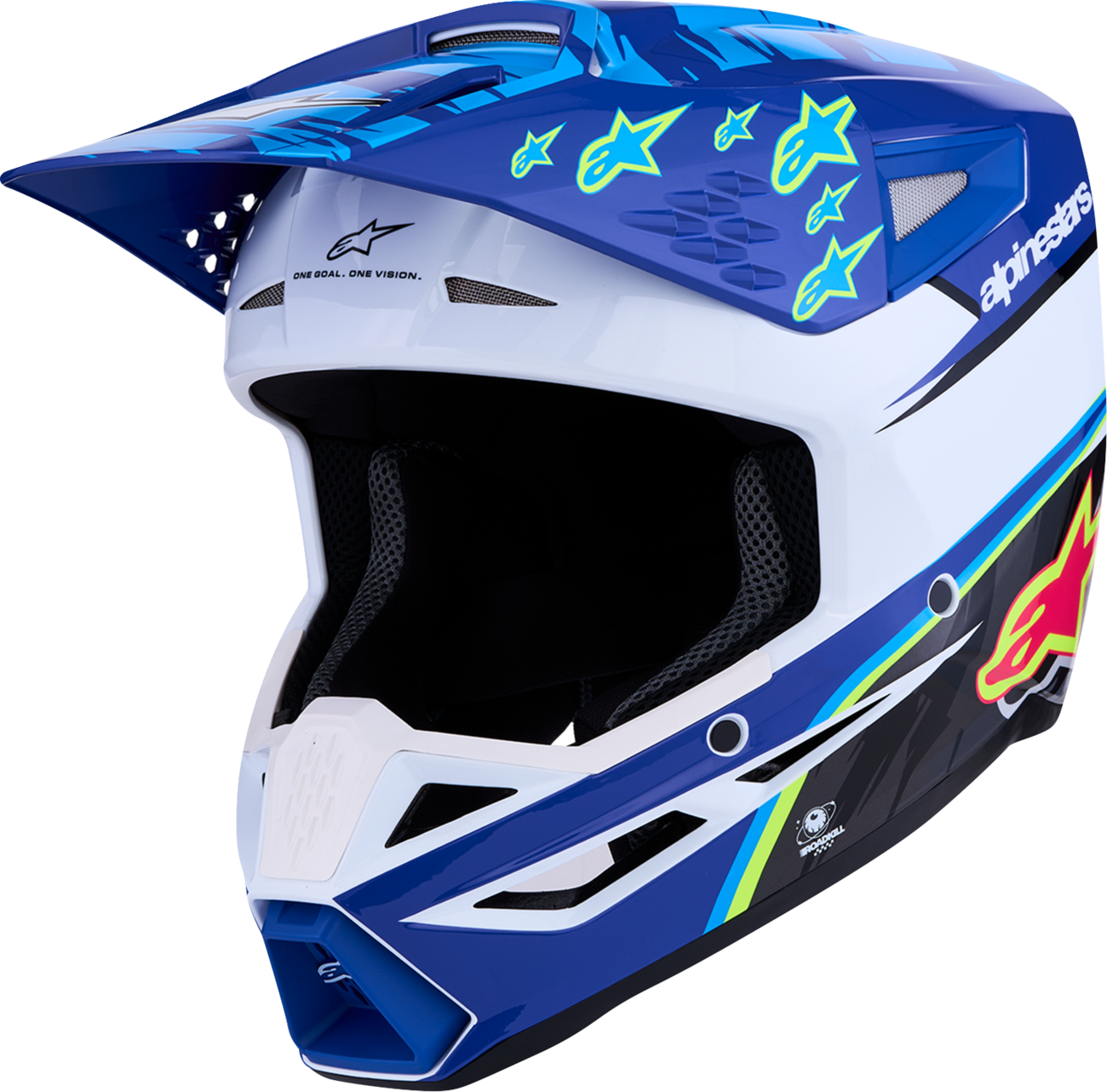 ALPINESTARS SM3 Helmet - Falcon - Blue/White/Black/Pink Fluo - Medium 8300927-7347-M