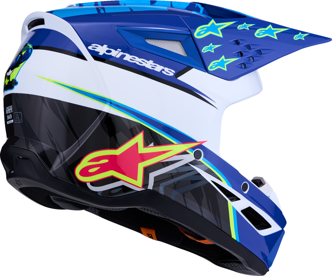ALPINESTARS SM3 Helmet - Falcon - Blue/White/Black/Pink Fluo - Medium 8300927-7347-M