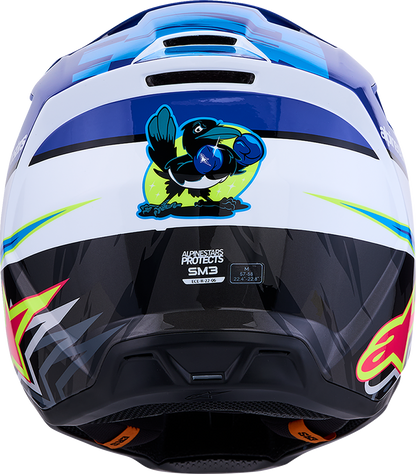 ALPINESTARS SM3 Helmet - Falcon - Blue/White/Black/Pink Fluo - Medium 8300927-7347-M
