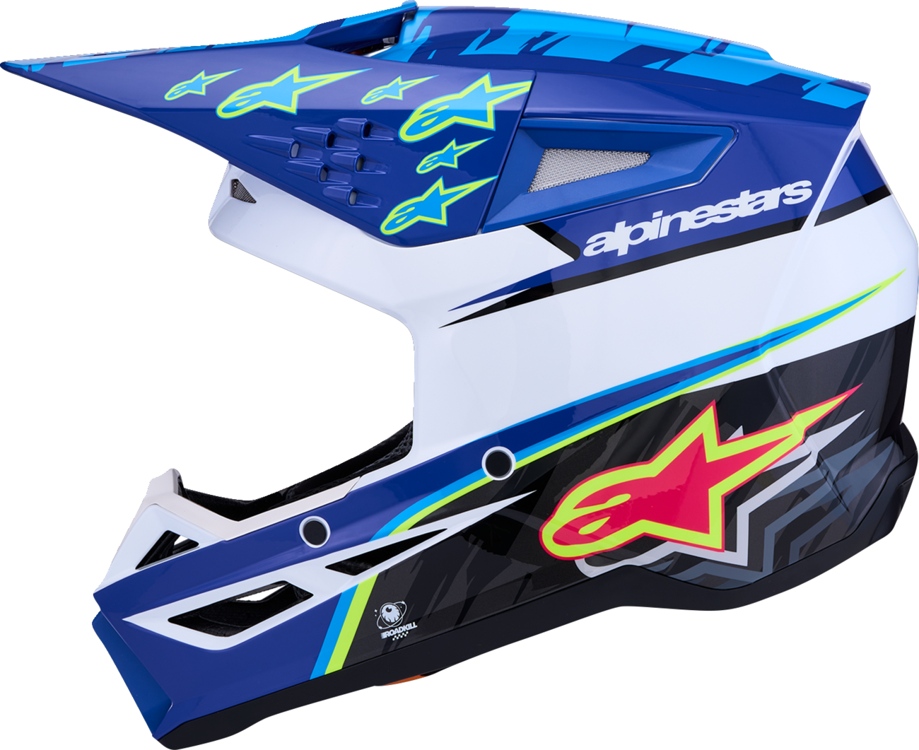 ALPINESTARS SM3 Helmet - Falcon - Blue/White/Black/Pink Fluo - Medium 8300927-7347-M