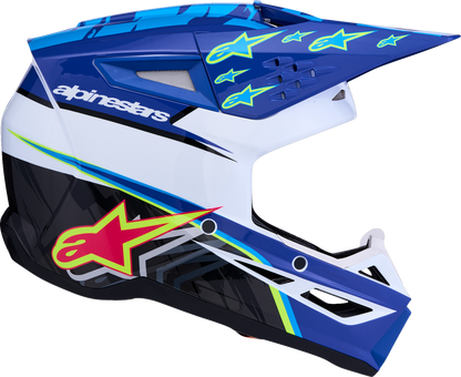 ALPINESTARS SM3 Helmet - Falcon - Blue/White/Black/Pink Fluo - Large 8300927-7347-L