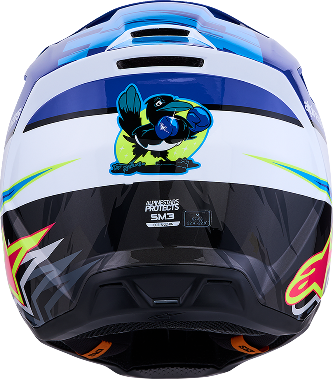 ALPINESTARS SM3 Helmet - Falcon - Blue/White/Black/Pink Fluo - 2XL 8300927-7347-2X