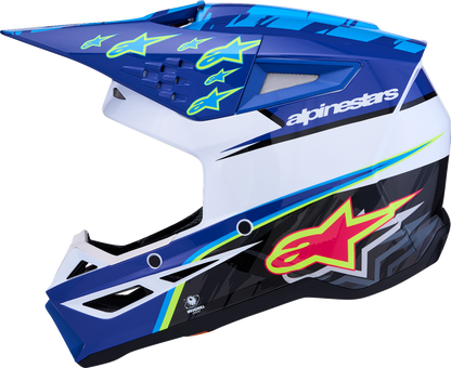 ALPINESTARS SM3 Helmet - Falcon - Blue/White/Black/Pink Fluo - 2XL 8300927-7347-2X