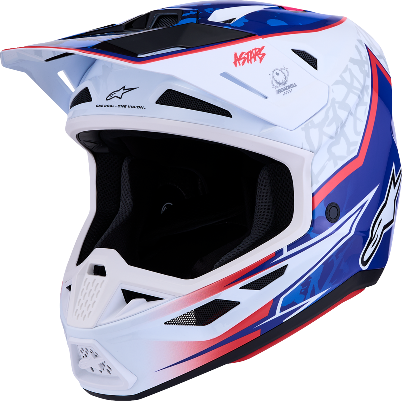 ALPINESTARS SM7 Helmet - Blaster - White/Blue/Red - Large 8301627-2217-L