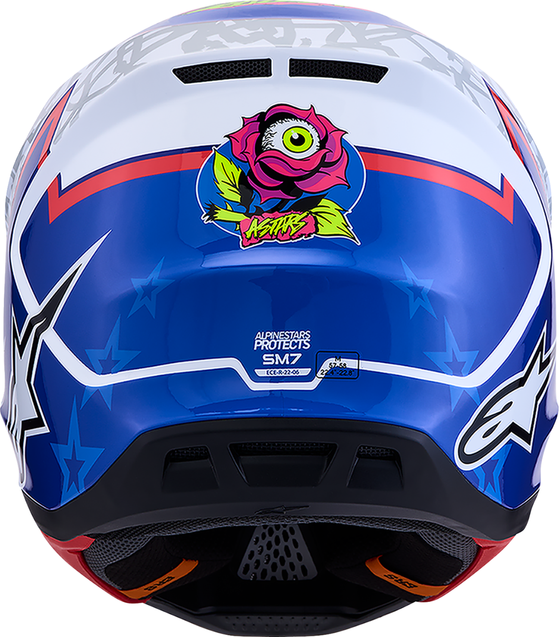 ALPINESTARS SM7 Helmet - Blaster - White/Blue/Red - Large 8301627-2217-L
