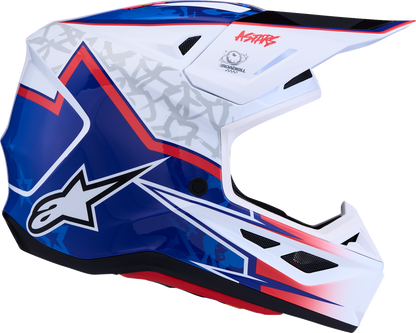 ALPINESTARS SM7 Helmet - Blaster - White/Blue/Red - Large 8301627-2217-L