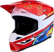 ALPINESTARS Youth SM3 Helmet - Falcon - Red Fluo/White/Blue/Yellow Fluo - Medium 8301327-3206- YM