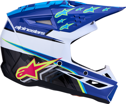 ALPINESTARS Youth SM3 Helmet - Falcon - Blue/White/Black/Pink Fluo - Small 8301327-7347- YS