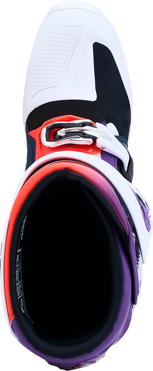 ALPINESTARS Tech 7 Boots - Purple/Blue/Fluorescent Red/White - US 7 / EU 40.5 2012025-3192-7