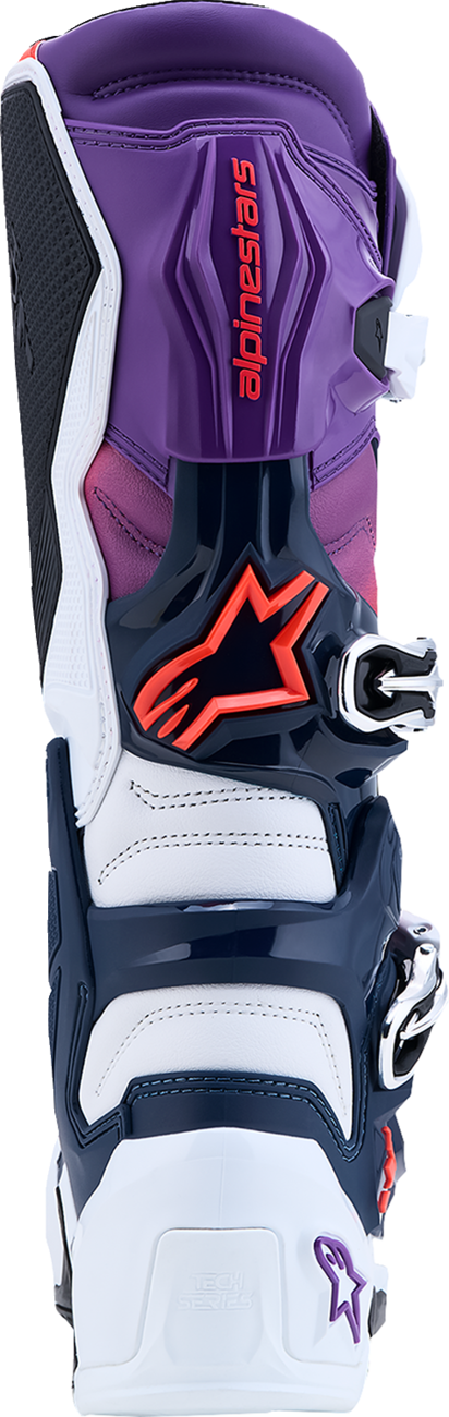 ALPINESTARS Tech 7 Boots - Purple/Blue/Fluorescent Red/White - US 7 / EU 40.5 2012025-3192-7