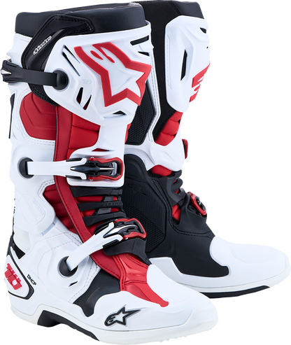 ALPINESTARS Tech 10 Boots - White/Black/Bright Red - US 14 / EU 49.5 2010020-2030-14