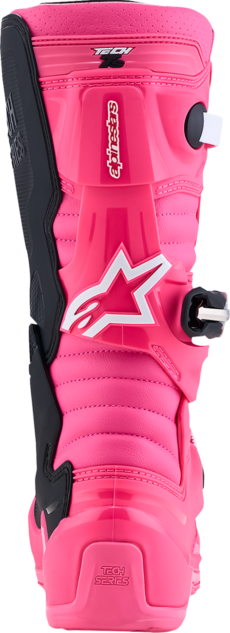 ALPINESTARS Youth Tech 7S Boots - Fluorescent Pink/Black/White - US 2 / EU 34 2015017-3187-2