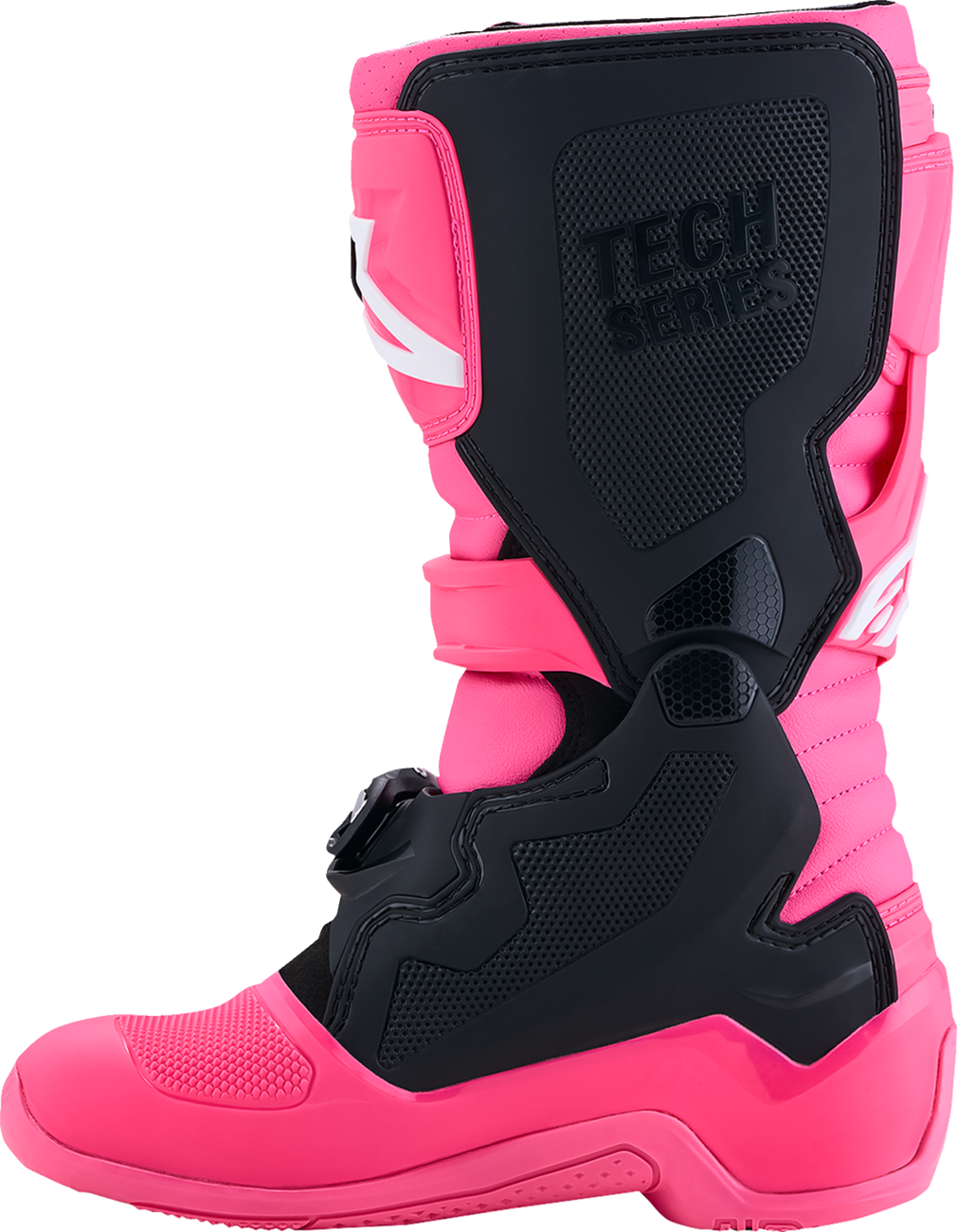 ALPINESTARS Youth Tech 7S Boots - Fluorescent Pink/Black/White - US 2 / EU 34 2015017-3187-2