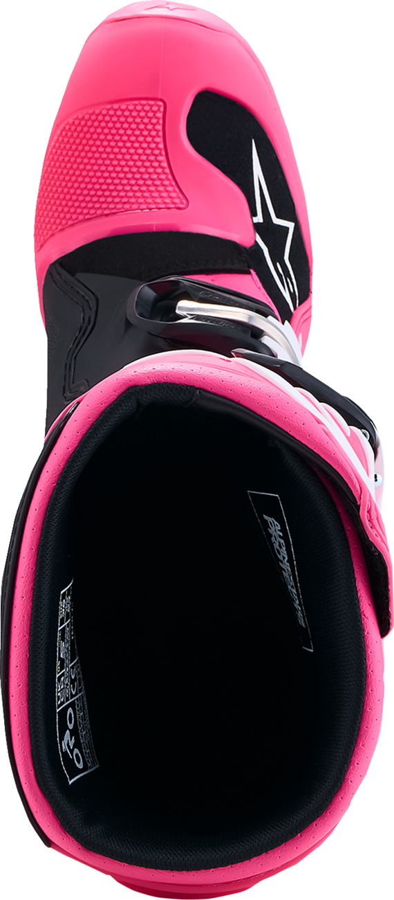 ALPINESTARS Youth Tech 7S Boots - Fluorescent Pink/Black/White - US 2 / EU 34 2015017-3187-2