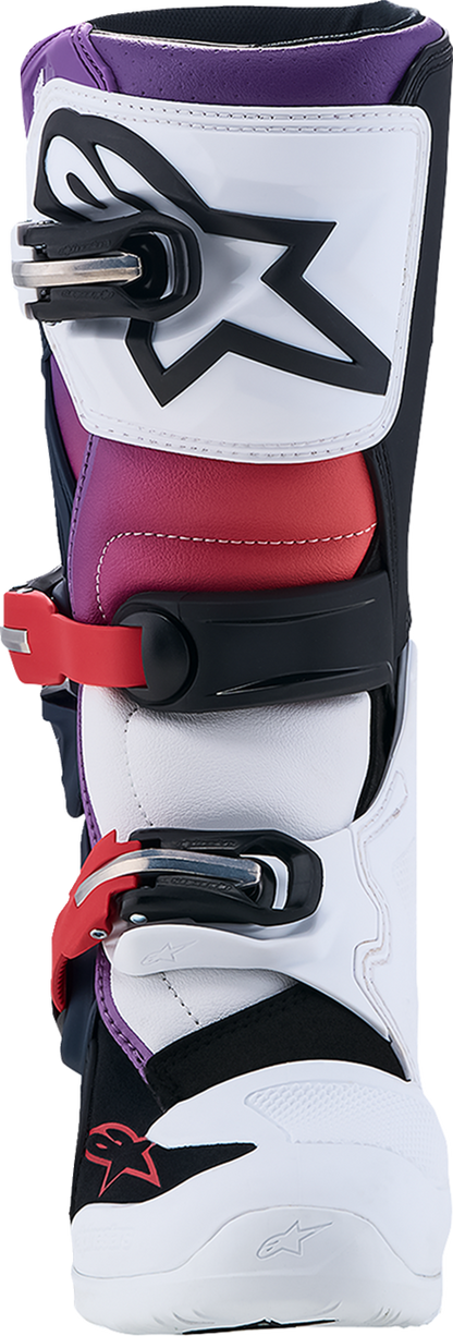 ALPINESTARS Youth Tech 7S Boots - Dark Blue/White/Black/Purple - US 6 / EU 39 2015017-7341-6