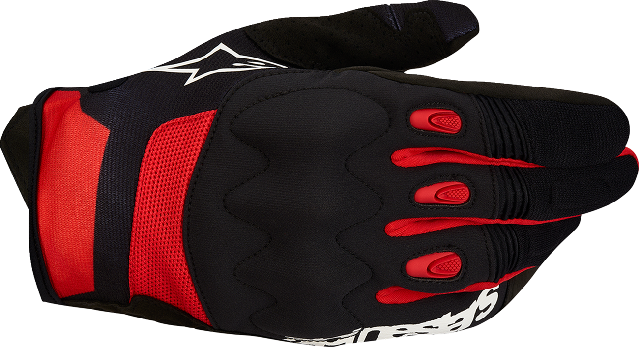 ALPINESTARS Techdura Gloves - Black/Bright Red - Small 3564524-1303-S