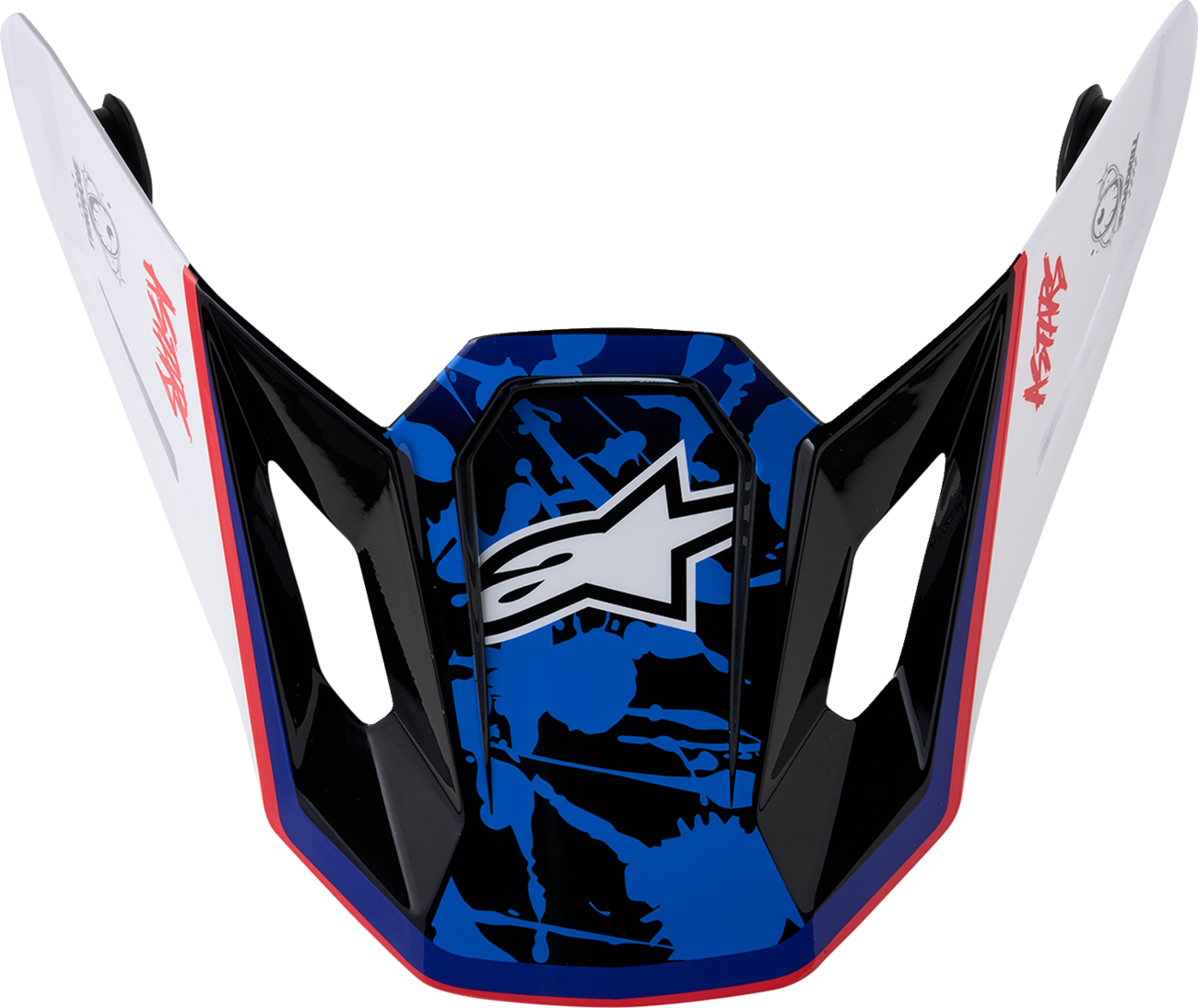 ALPINESTARS SM7 Visor - Blaster - White/Blue/Red 8980127-2217