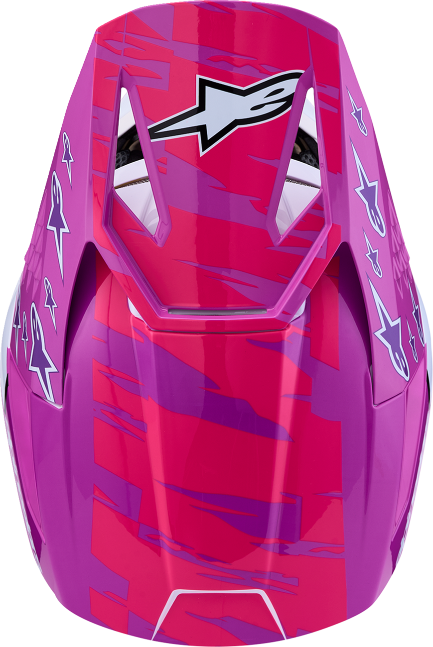 ALPINESTARS Youth SM3 Helmet - Falcon - Purple/White/Black/Pink Fluo - Small 8301327-3222- YS