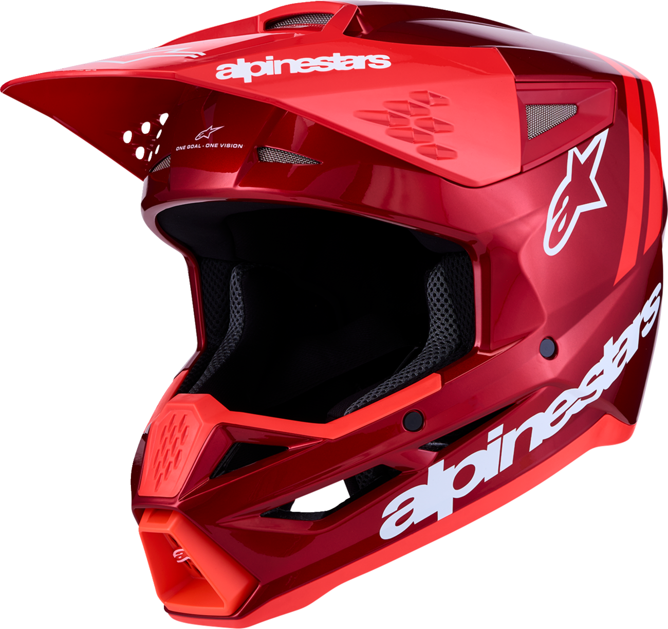 ALPINESTARS SM3 Helmet - Radium - Red/Red Fluo/White - Small 8300826-3216-S
