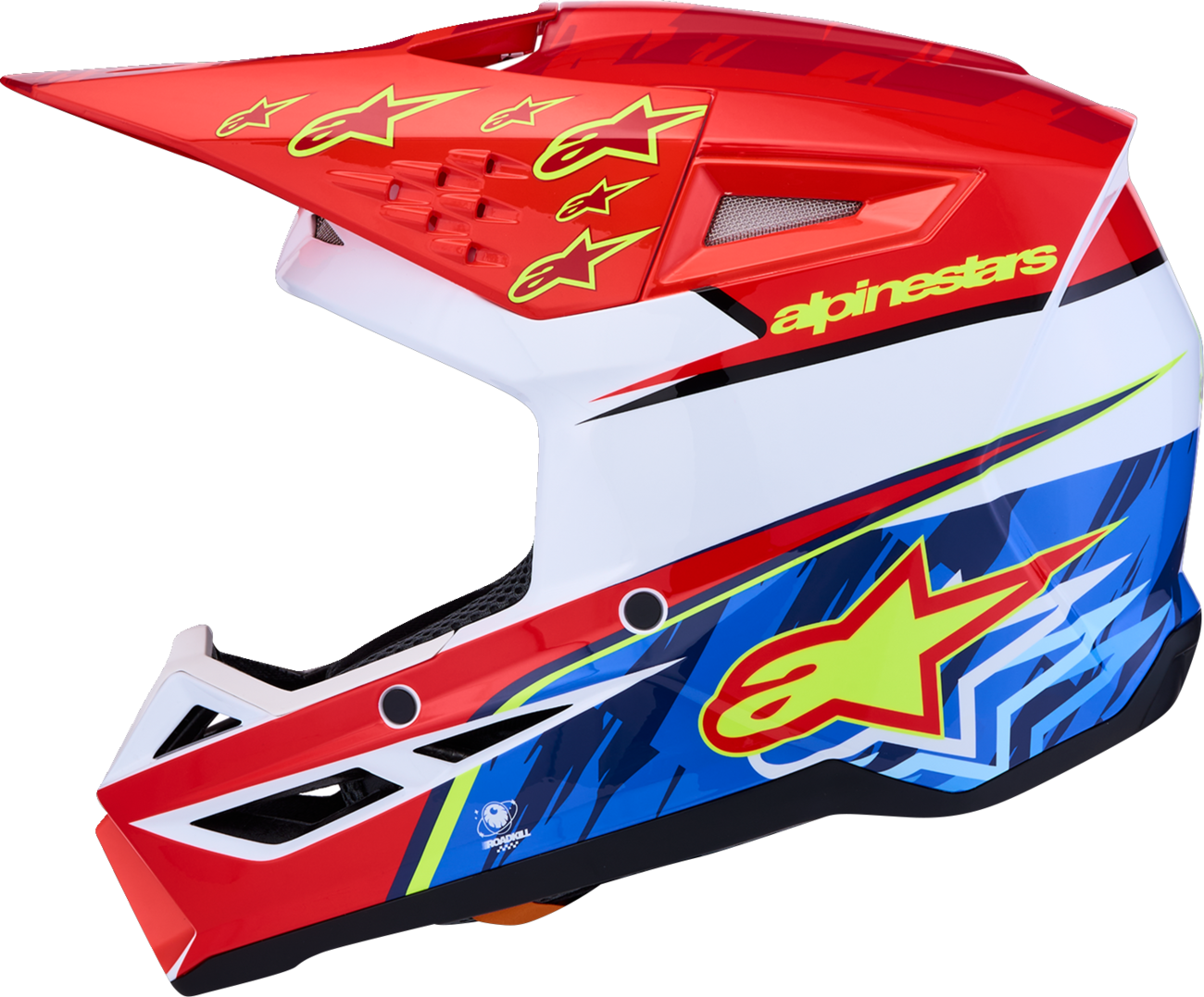 ALPINESTARS Youth SM3 Helmet - Falcon - Red Fluo/White/Blue/Yellow Fluo - Small 8301327-3206- YS