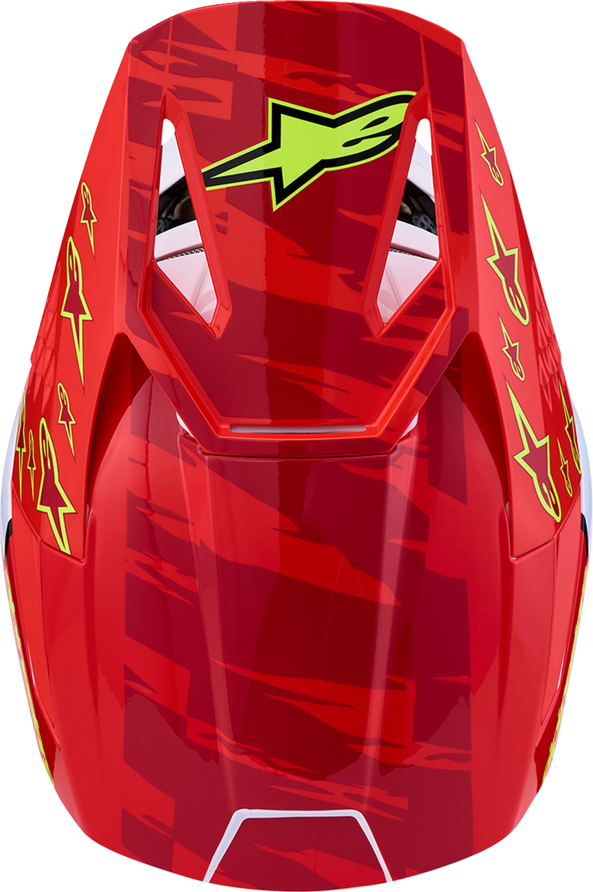 ALPINESTARS Youth SM3 Helmet - Falcon - Red Fluo/White/Blue/Yellow Fluo - Small 8301327-3206- YS