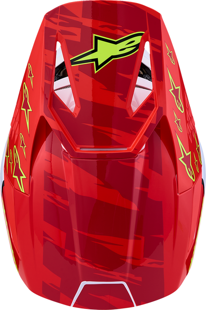 ALPINESTARS Youth SM3 Helmet - Falcon - Red Fluo/White/Blue/Yellow Fluo - Small 8301327-3206- YS