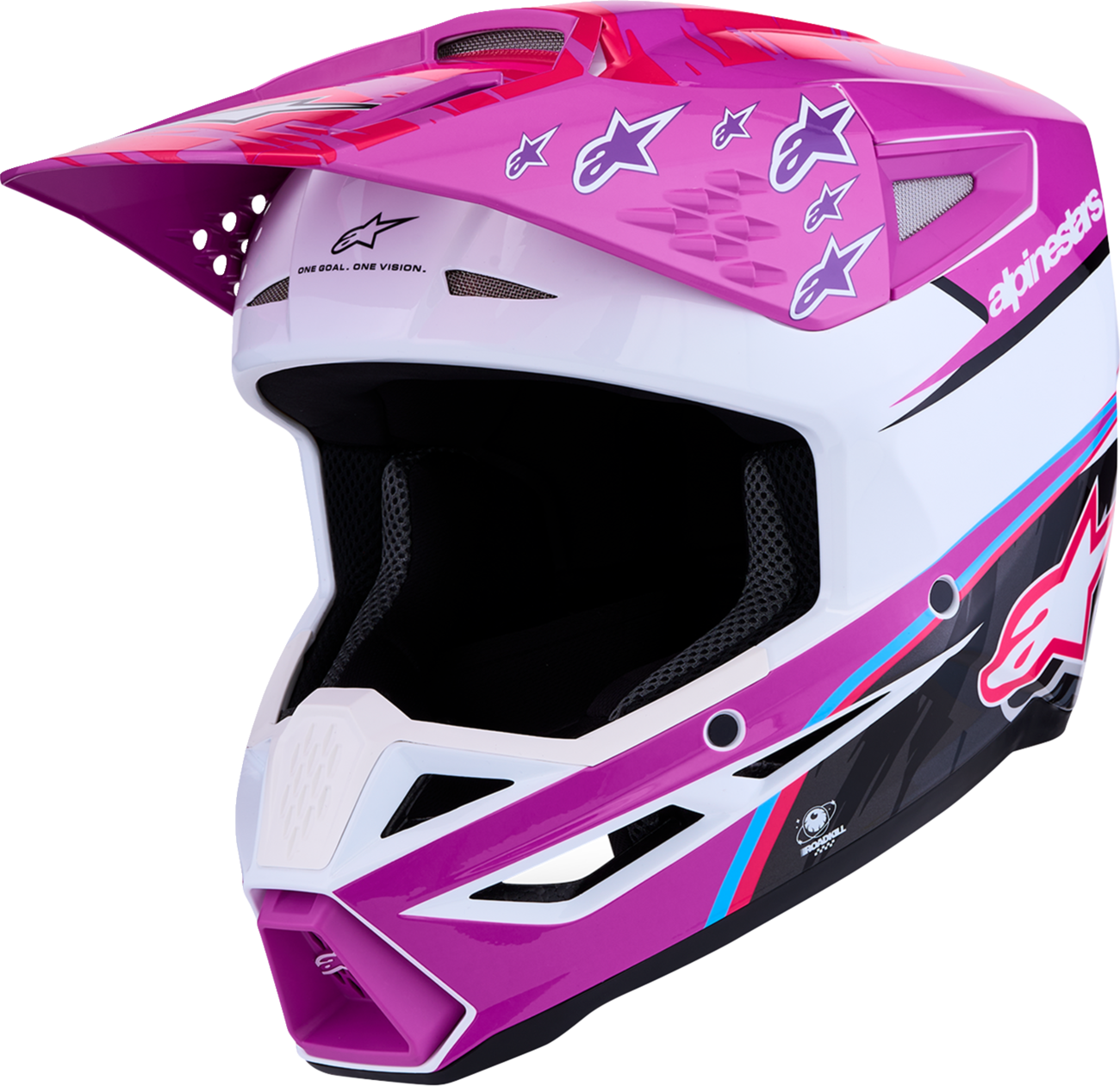 ALPINESTARS SM3 Helmet - Falcon - Purple/White/Black/Pink Fluo - 2XL 8300927-3222-2X