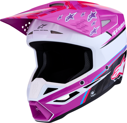 ALPINESTARS SM3 Helmet - Falcon - Purple/White/Black/Pink Fluo - 2XL 8300927-3222-2X