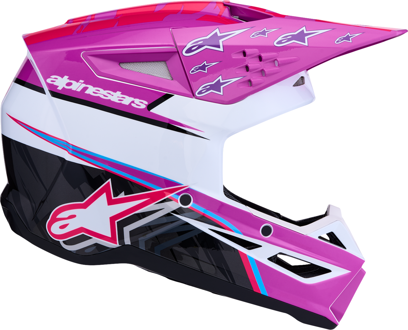 ALPINESTARS SM3 Helmet - Falcon - Purple/White/Black/Pink Fluo - 2XL 8300927-3222-2X