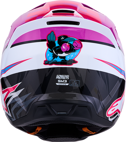 ALPINESTARS SM3 Helmet - Falcon - Purple/White/Black/Pink Fluo - 2XL 8300927-3222-2X