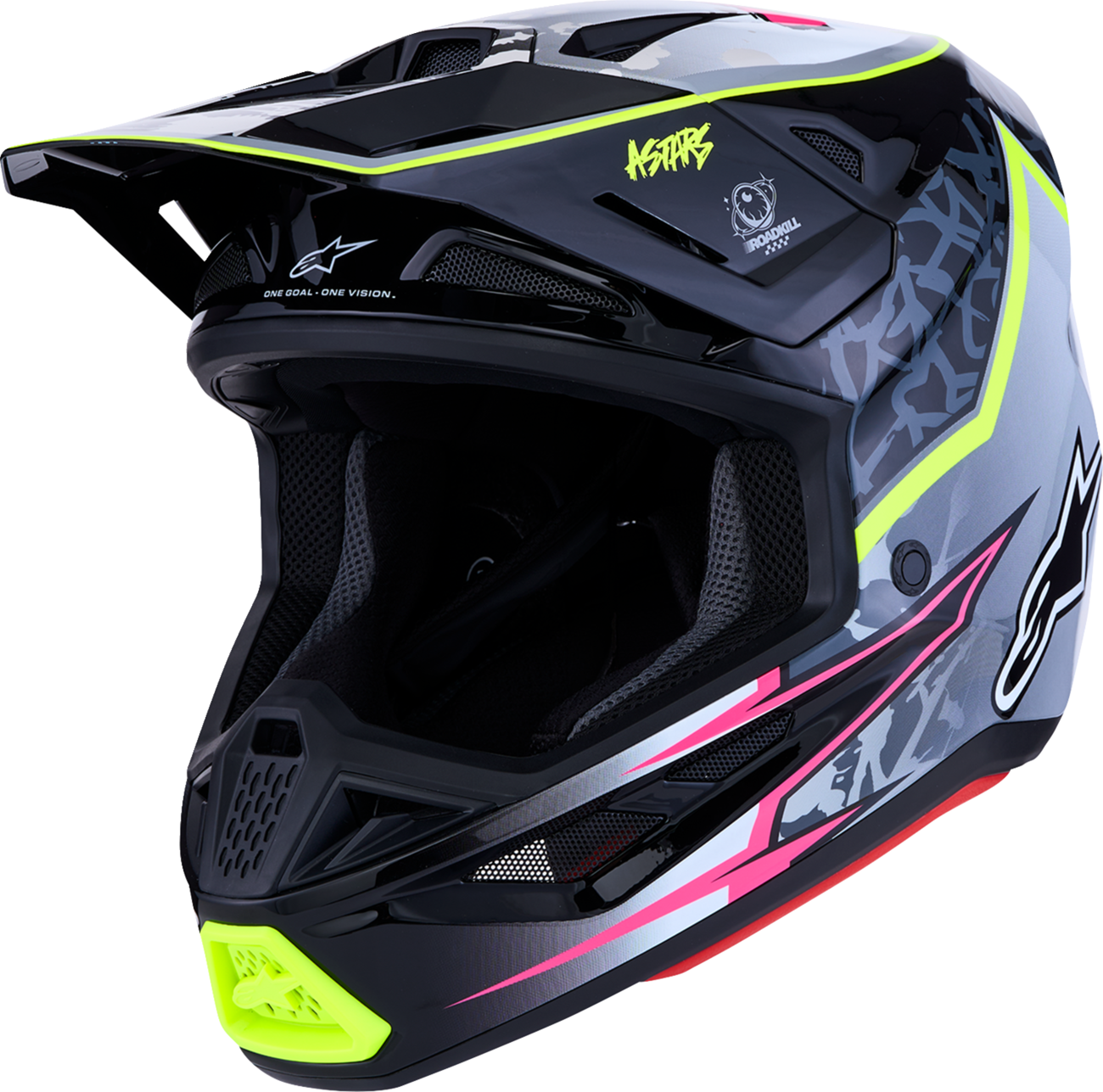 ALPINESTARS SM7 Helmet - Blaster - Black/Gray/White/Yellow Fluo - Medium 8301627-1697-M