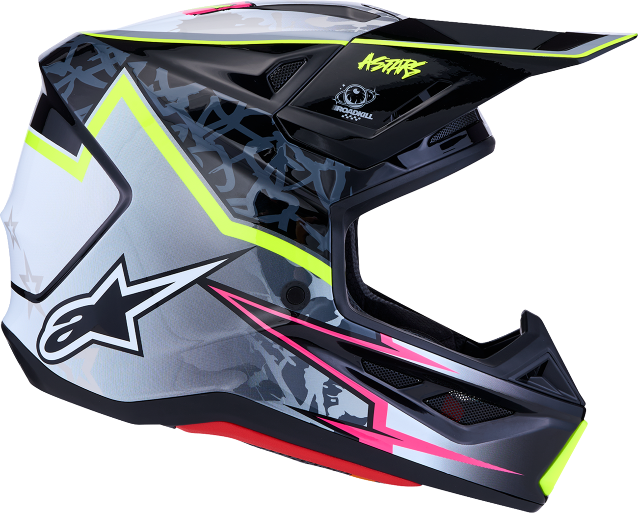 ALPINESTARS SM7 Helmet - Blaster - Black/Gray/White/Yellow Fluo - Medium 8301627-1697-M