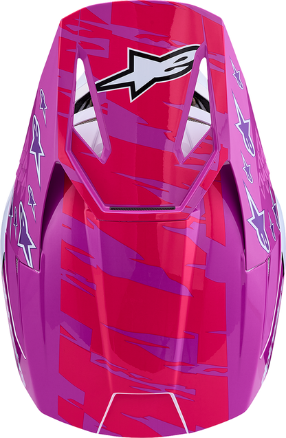 ALPINESTARS SM3 Helmet - Falcon - Purple/White/Black/Pink Fluo - 2XL 8300927-3222-2X