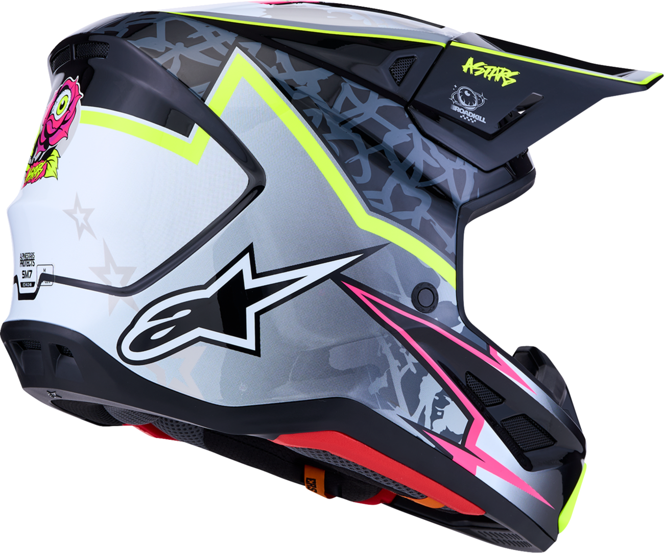 ALPINESTARS SM7 Helmet - Blaster - Black/Gray/White/Yellow Fluo - Medium 8301627-1697-M