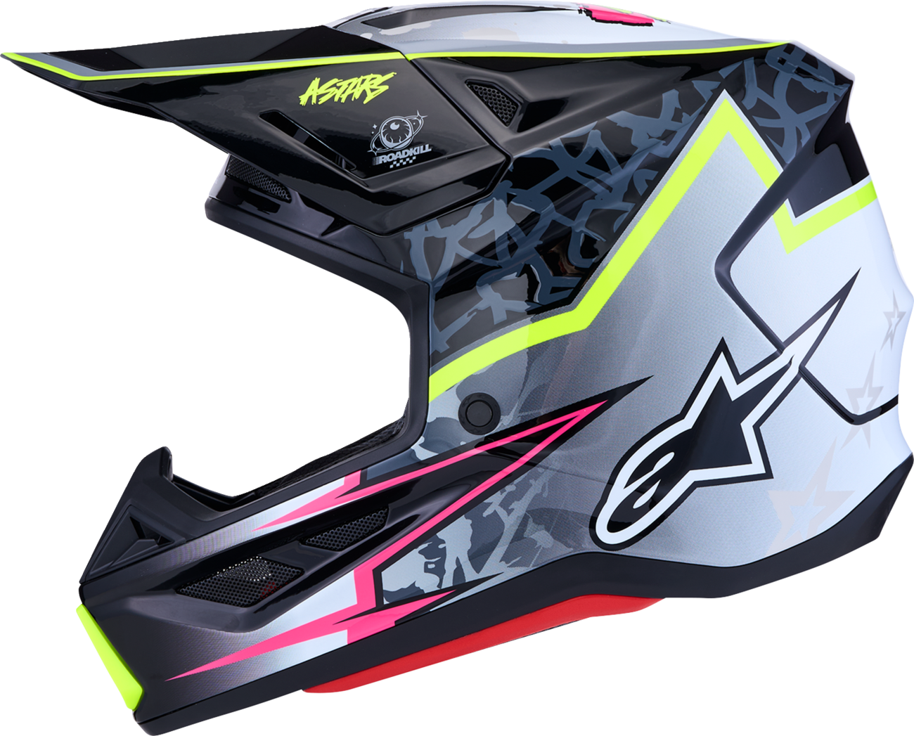 ALPINESTARS SM7 Helmet - Blaster - Black/Gray/White/Yellow Fluo - Medium 8301627-1697-M