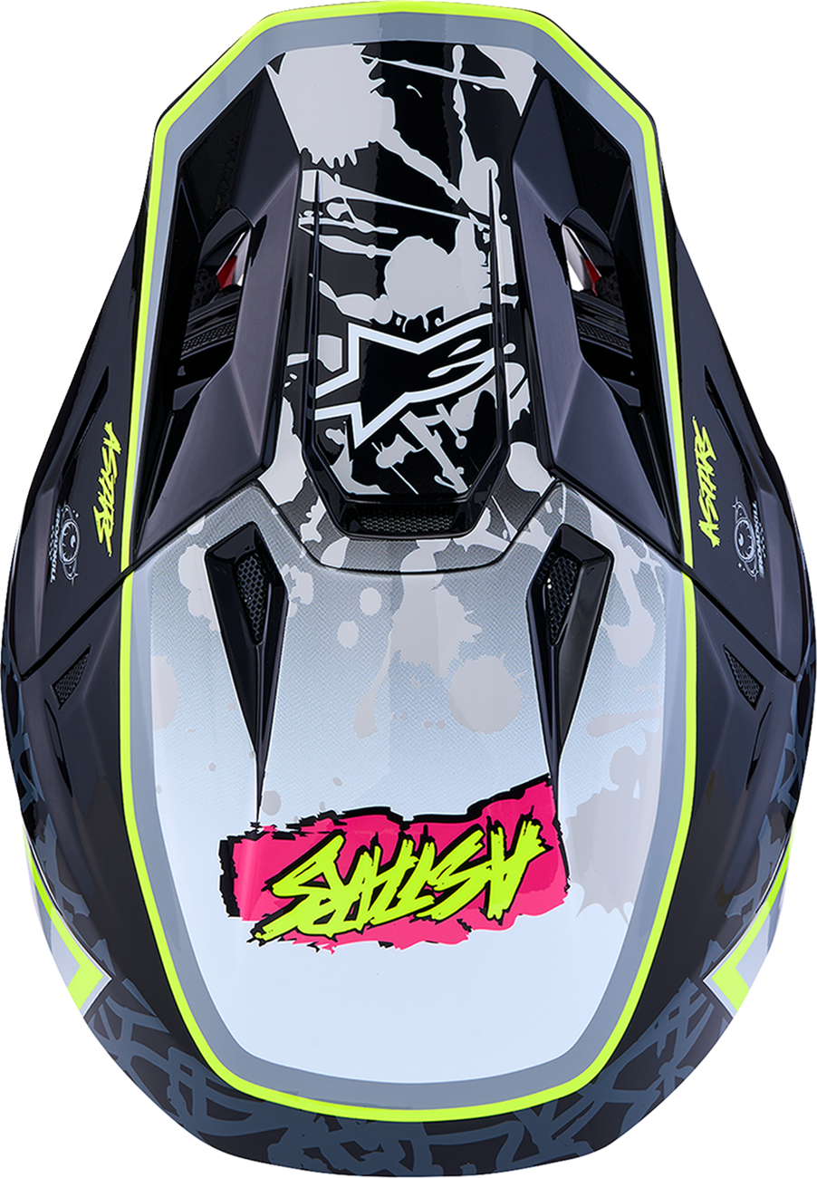 ALPINESTARS SM7 Helmet - Blaster - Black/Gray/White/Yellow Fluo - Medium 8301627-1697-M