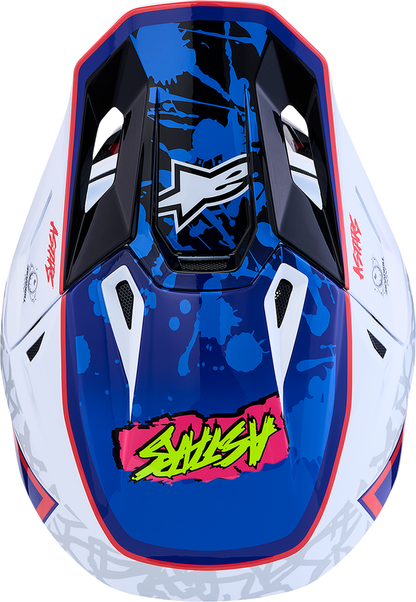 ALPINESTARS SM7 Helmet - Blaster - White/Blue/Red - Small 8301627-2217-S