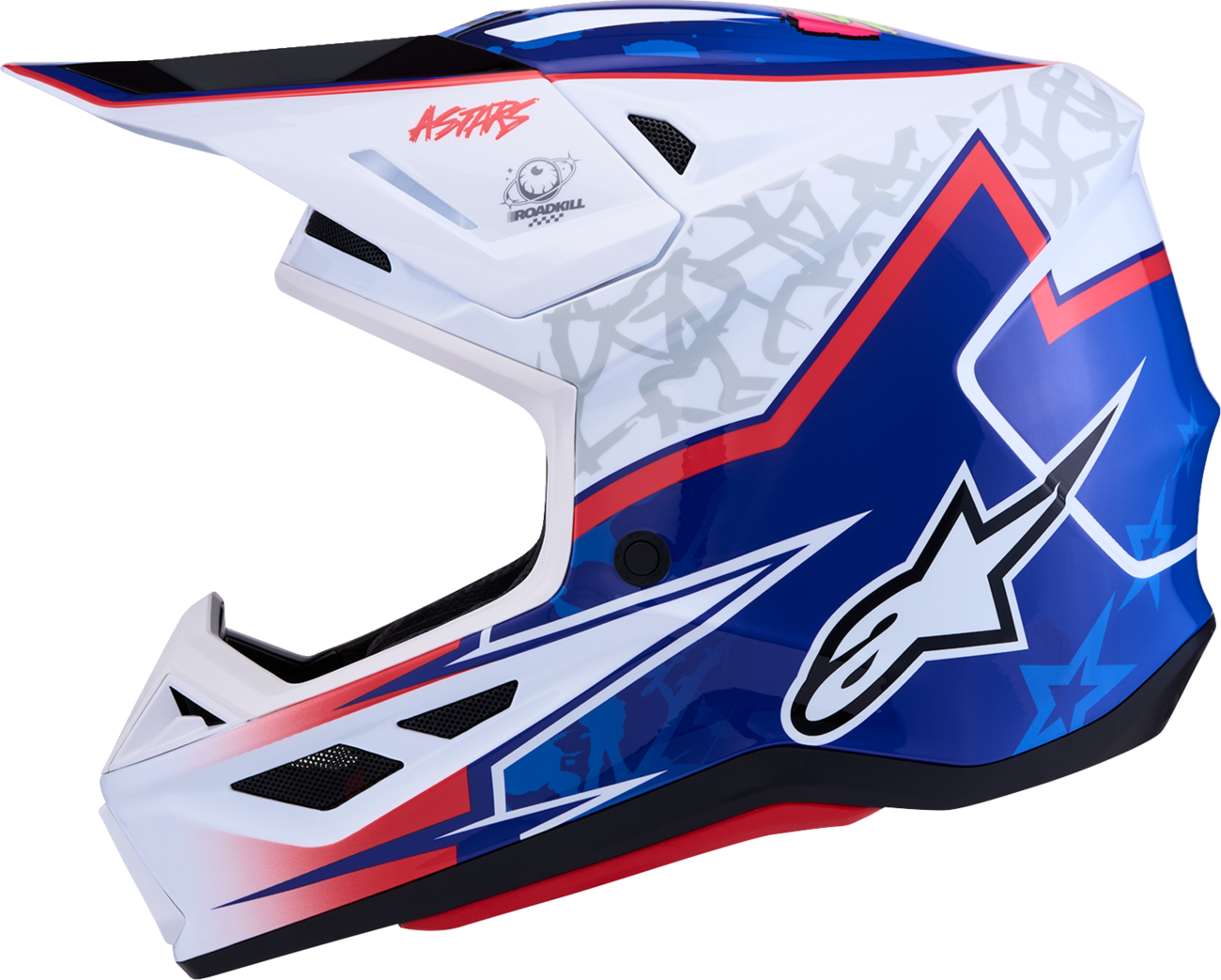ALPINESTARS SM7 Helmet - Blaster - White/Blue/Red - 2XL 8301627-2217-2X