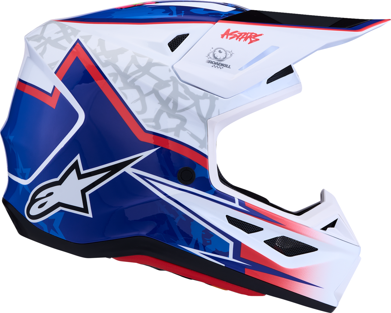 ALPINESTARS SM7 Helmet - Blaster - White/Blue/Red - 2XL 8301627-2217-2X