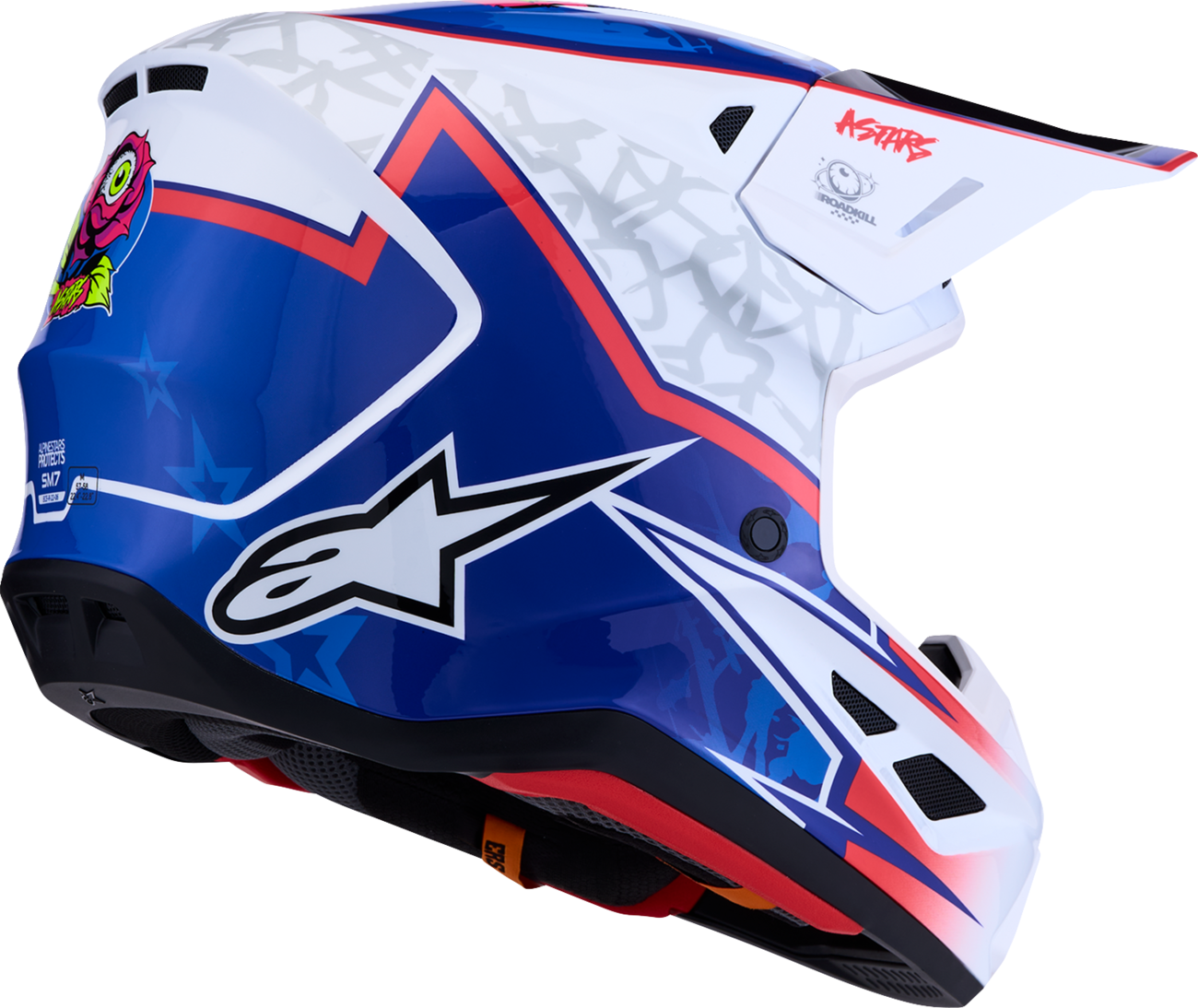 ALPINESTARS SM7 Helmet - Blaster - White/Blue/Red - 2XL 8301627-2217-2X