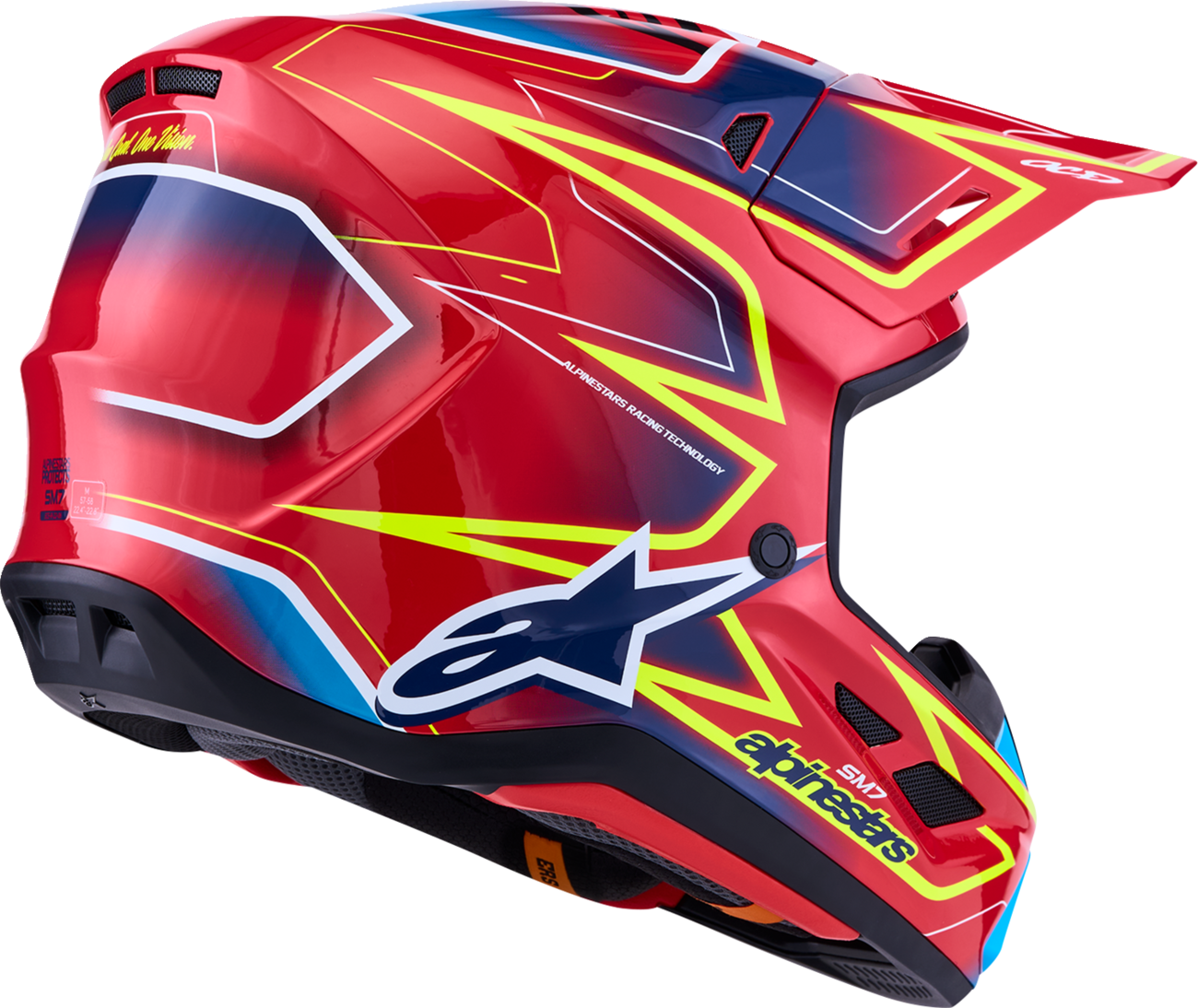 ALPINESTARS SM7 Helmet - Cast - Red/Yellow Fluo/Blue - Medium 8302626-3226-M