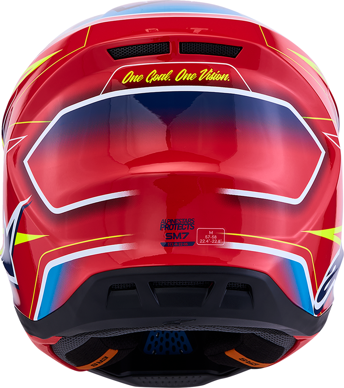 ALPINESTARS SM7 Helmet - Cast - Red/Yellow Fluo/Blue - Medium 8302626-3226-M