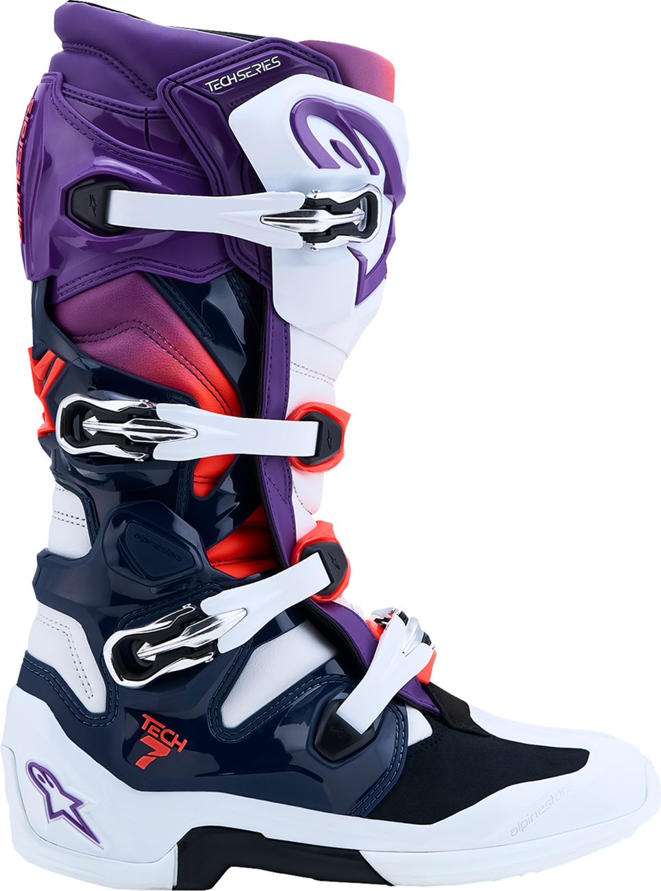 ALPINESTARS Tech 7 Boots - Purple/Blue/Fluorescent Red/White - US 14 / EU 49.5 2012025-3192-14