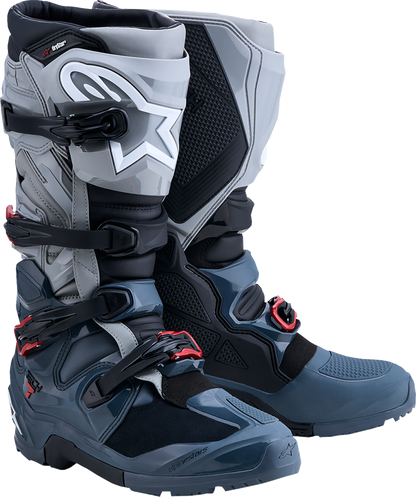 ALPINESTARS Tech 7 Enduro Drystar® Boots - Dark Gray/Red - US 8 / EU 42 2010526-9339-8