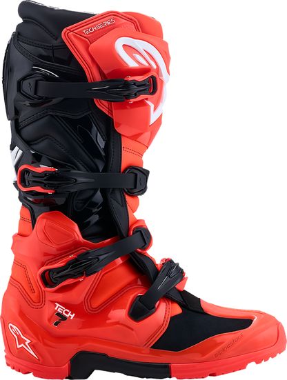 ALPINESTARS Tech 7 Enduro Boots - Black/Fluorescent Red - US 11 / EU 45.5 2010426-314-11