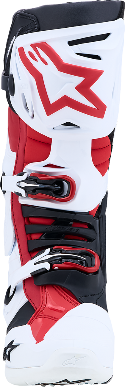 ALPINESTARS Tech 10 Boots - White/Black/Bright Red - US 12 / EU 47 2010020-2030-12