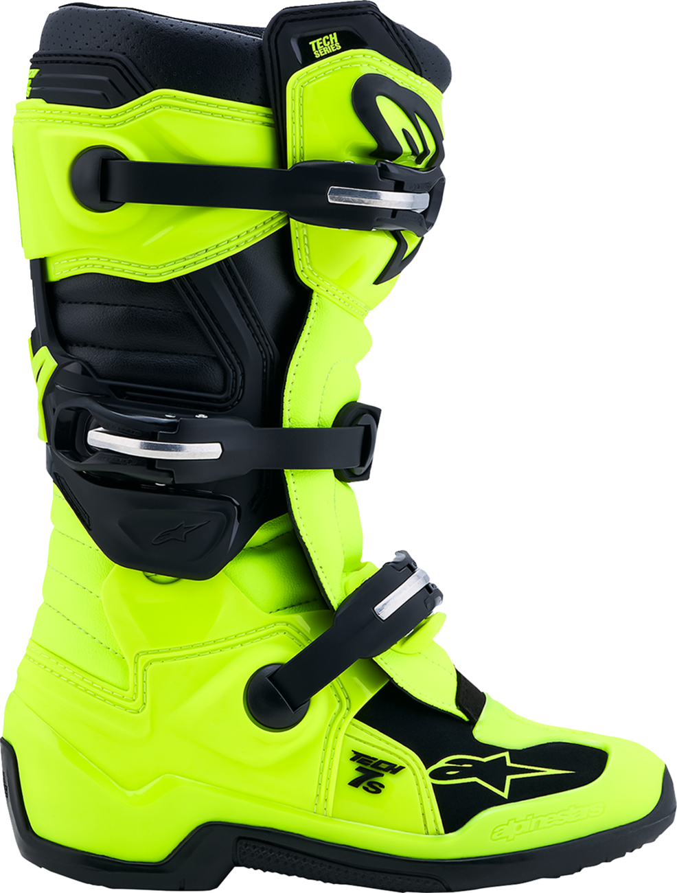 ALPINESTARS Youth Tech 7S Boots - Fluorescent Yellow/Black - US 2 / EU 34 2015017-551-2