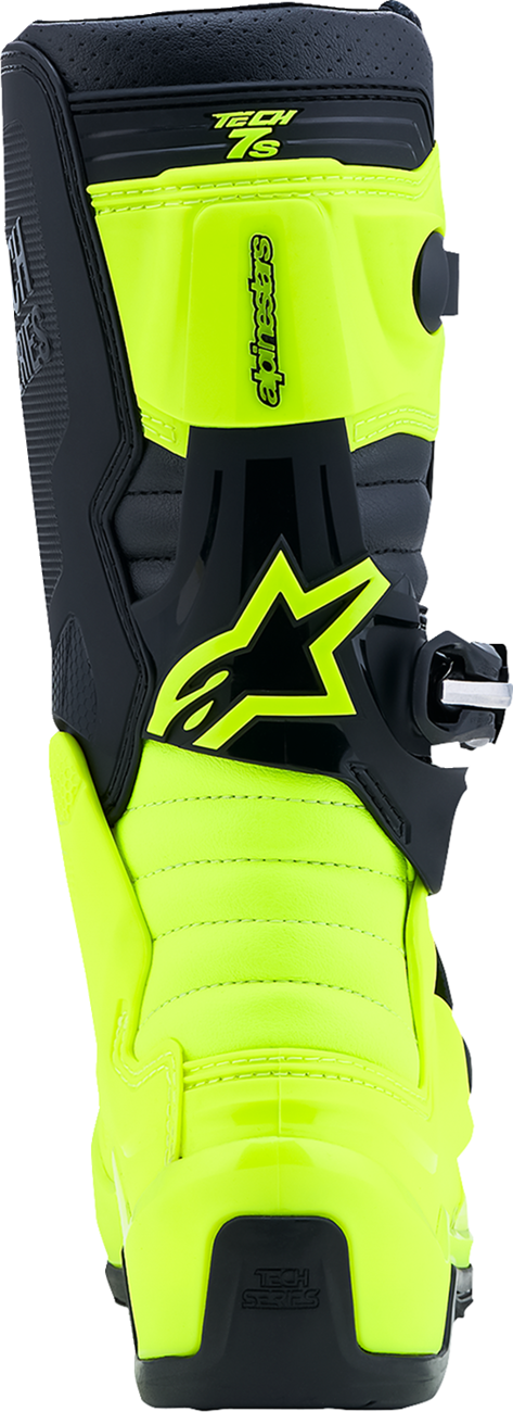 ALPINESTARS Youth Tech 7S Boots - Fluorescent Yellow/Black - US 2 / EU 34 2015017-551-2