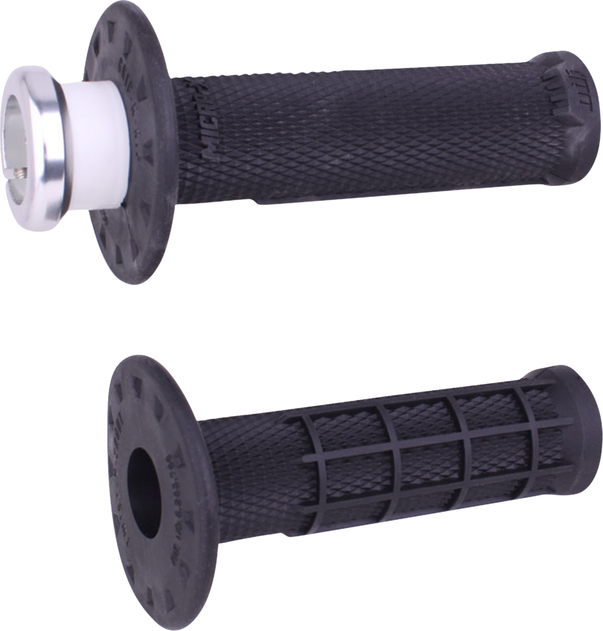 ODI Universal Micro-X Half-Waffle Lock-On Grips - Black H21UMXB