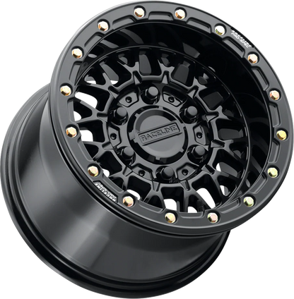 RACELINE WHEELS Wheel - Omega Beadlock - Front/Rear - Black with Gloss Black Ring - 15x6.5 - 6/5.5 - +74 mm A15GB-56560+74
